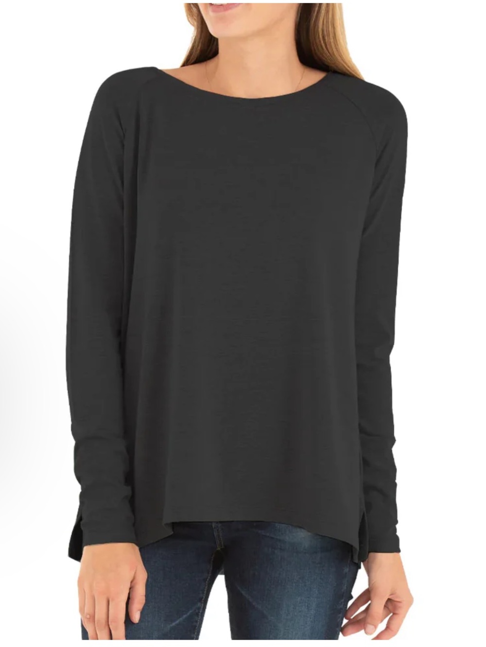 NWT Free Fly Size Medium Bamboo Everyday Flex Heather Black Top
